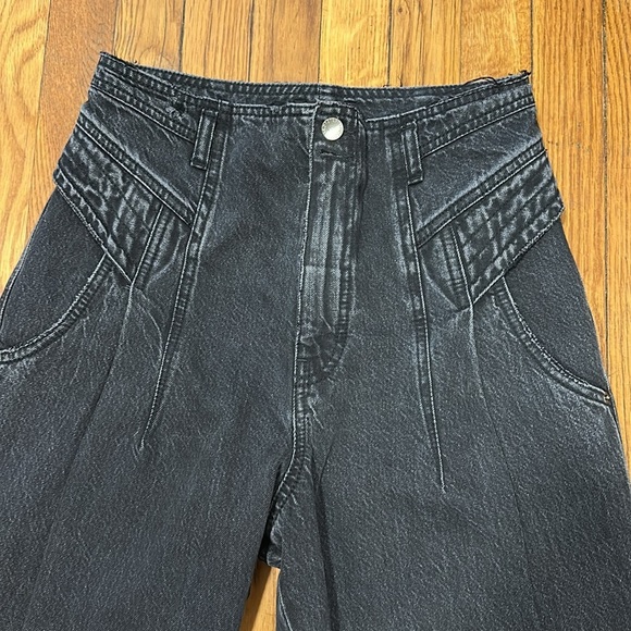 Retrofete Miriam pant jogger high waist denim onyx balloon fit distressed 28 - Picture 6 of 13